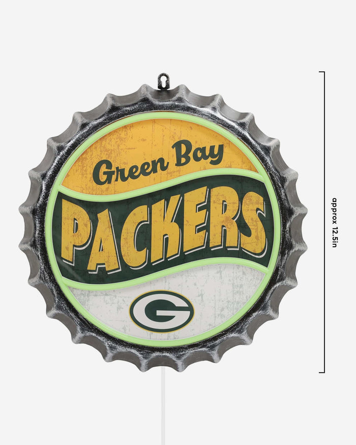 Green Bay Packers LED Neon Backlit Bottle Cap Wall Sign FOCO - FOCO.com
