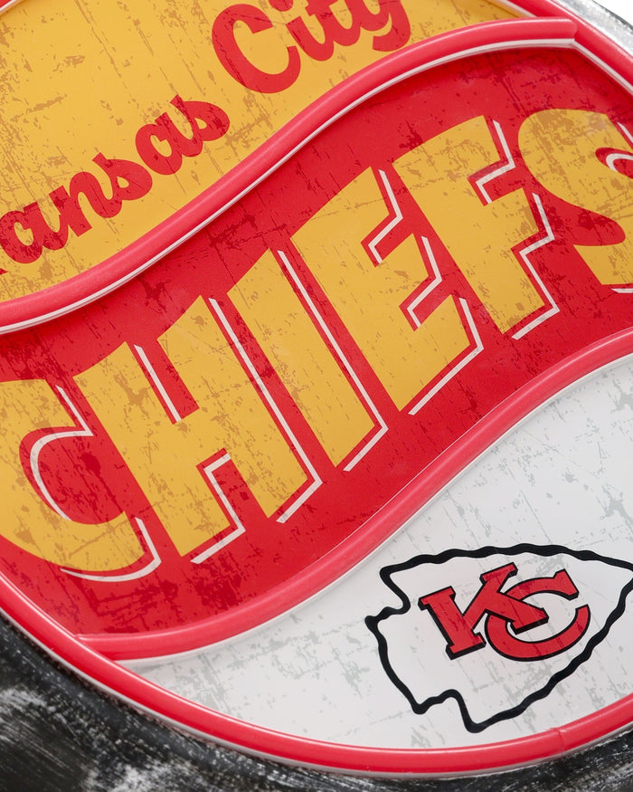 Kansas City Chiefs LED Neon Backlit Bottle Cap Wall Sign FOCO - FOCO.com
