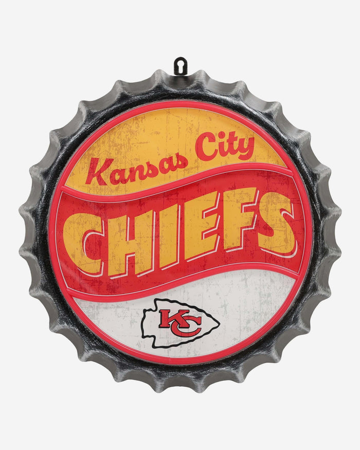 Kansas City Chiefs LED Neon Backlit Bottle Cap Wall Sign FOCO - FOCO.com