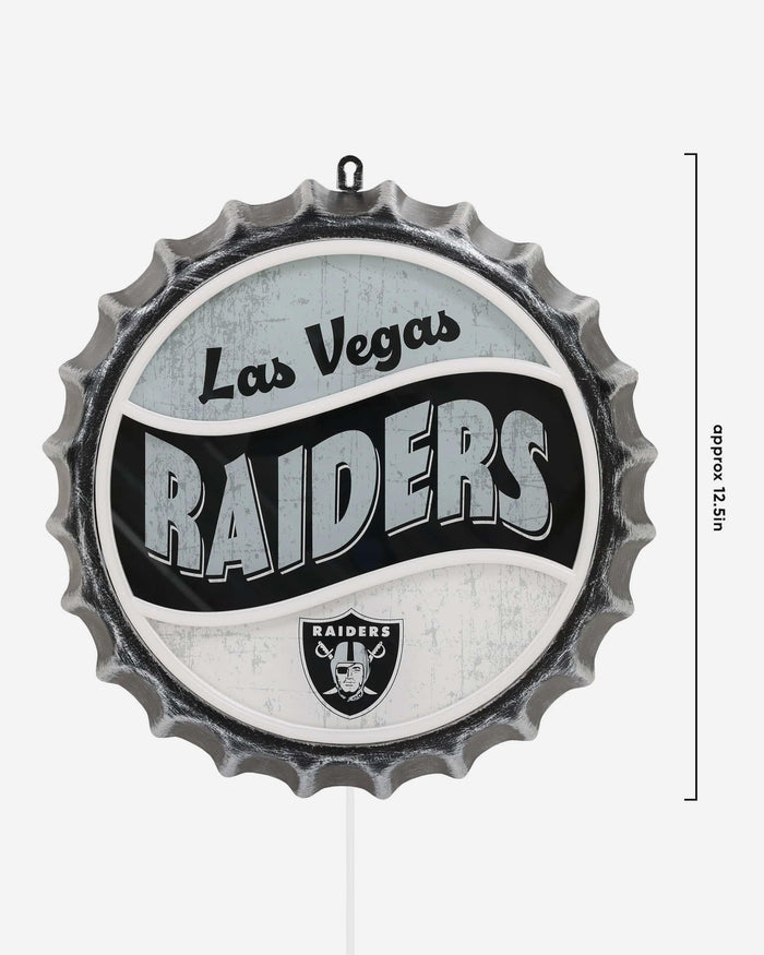 Las Vegas Raiders LED Neon Backlit Bottle Cap Wall Sign FOCO - FOCO.com
