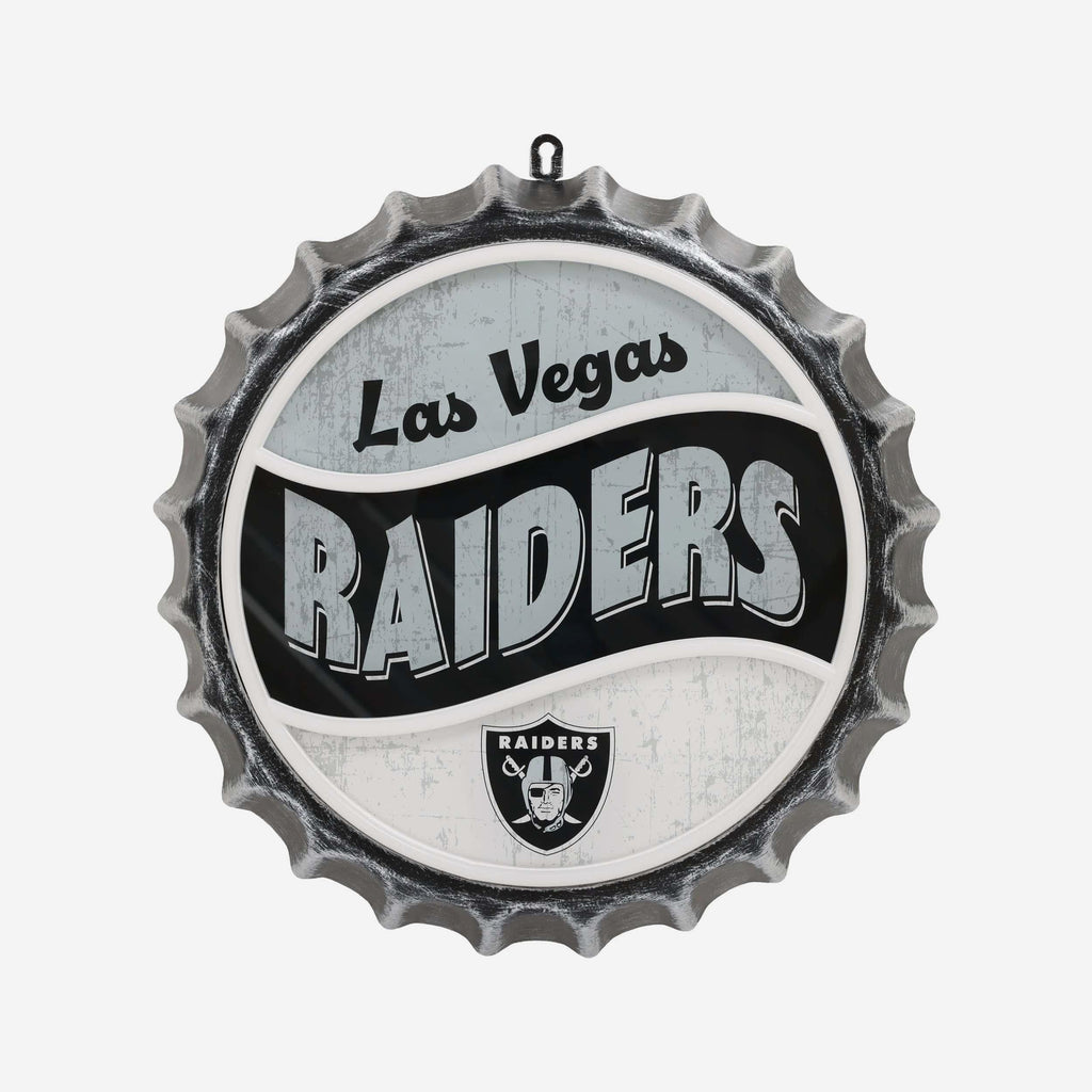Las Vegas Raiders LED Neon Backlit Bottle Cap Wall Sign FOCO - FOCO.com