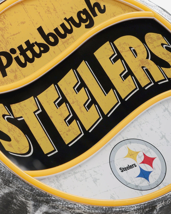 Pittsburgh Steelers LED Neon Backlit Bottle Cap Wall Sign FOCO - FOCO.com
