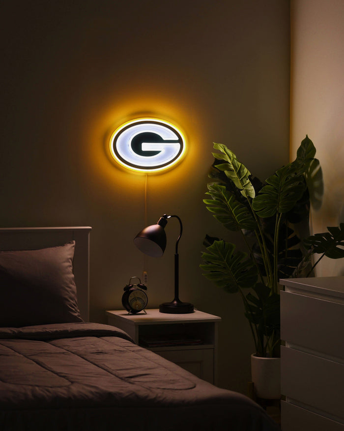 Green Bay Packers LED Neon Light Up Team Logo Sign FOCO - FOCO.com