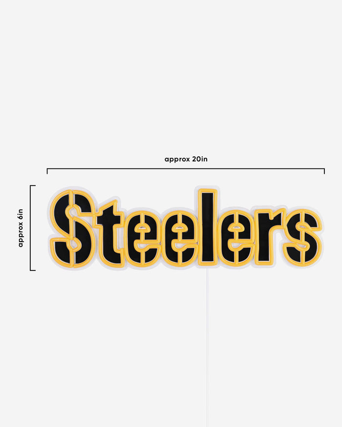 Pittsburgh Steelers LED Neon Light Up Team Logo Sign FOCO - FOCO.com