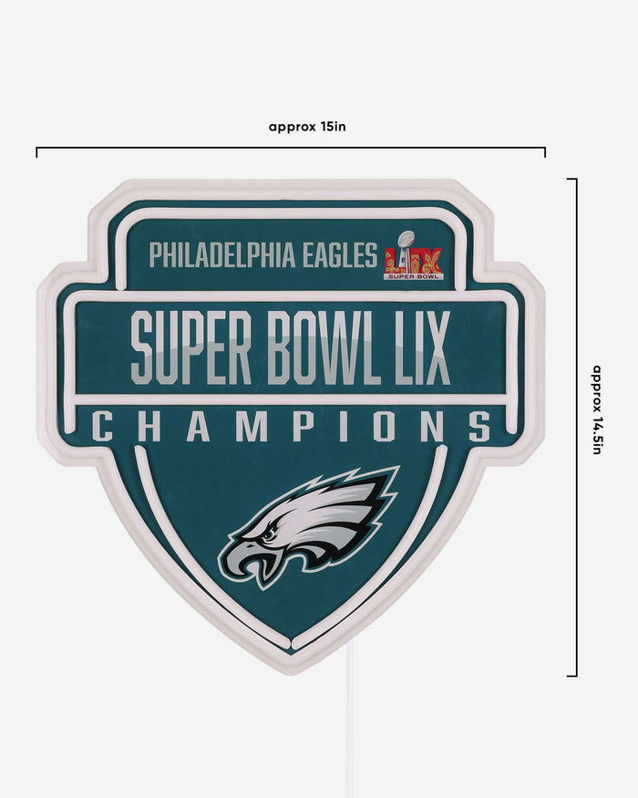 Philadelphia Eagles Super Bowl LIX Champions Neon Sign FOCO - FOCO.com