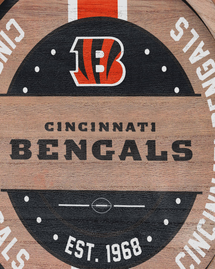 Cincinnati Bengals Wooden Barrel Sign FOCO - FOCO.com