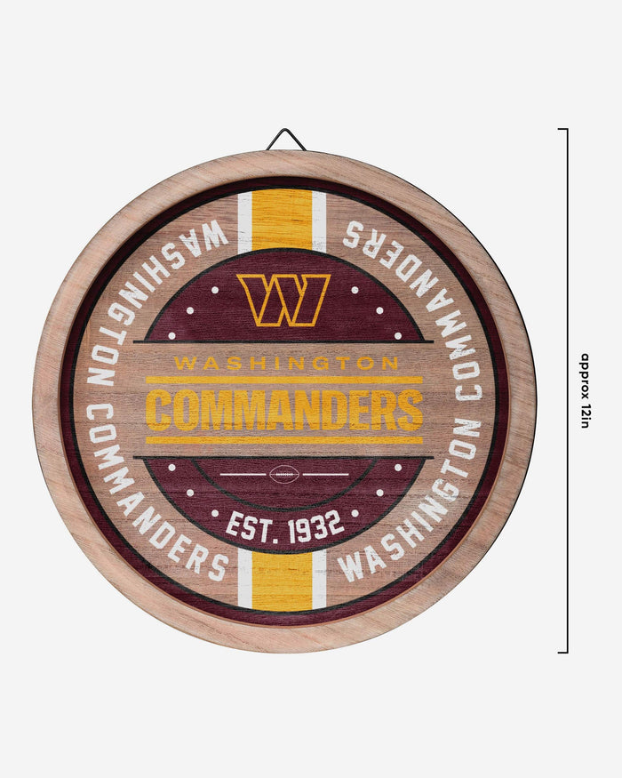 Washington Commanders Wooden Barrel Sign FOCO - FOCO.com