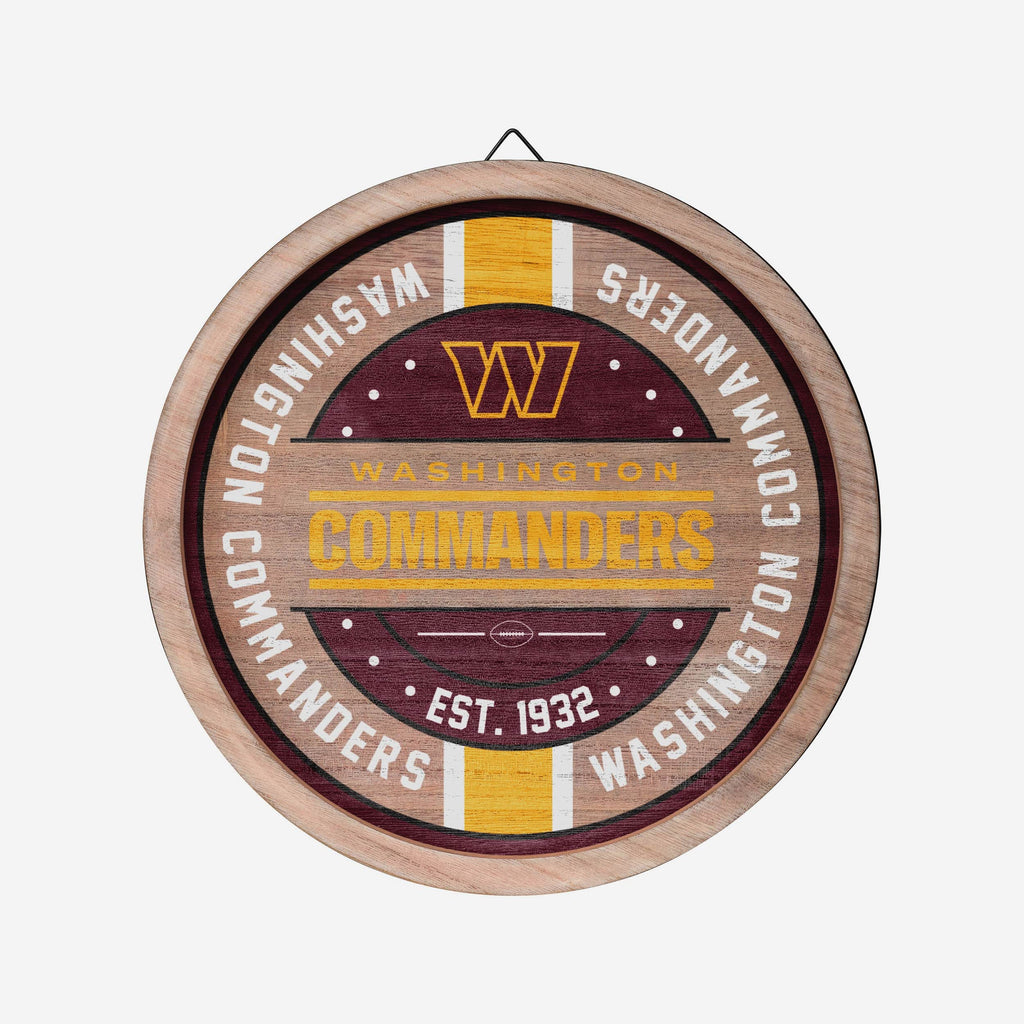 Washington Commanders Wooden Barrel Sign FOCO - FOCO.com