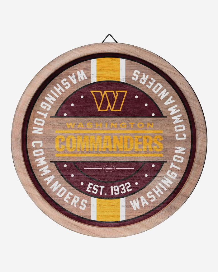 Washington Commanders Wooden Barrel Sign FOCO - FOCO.com