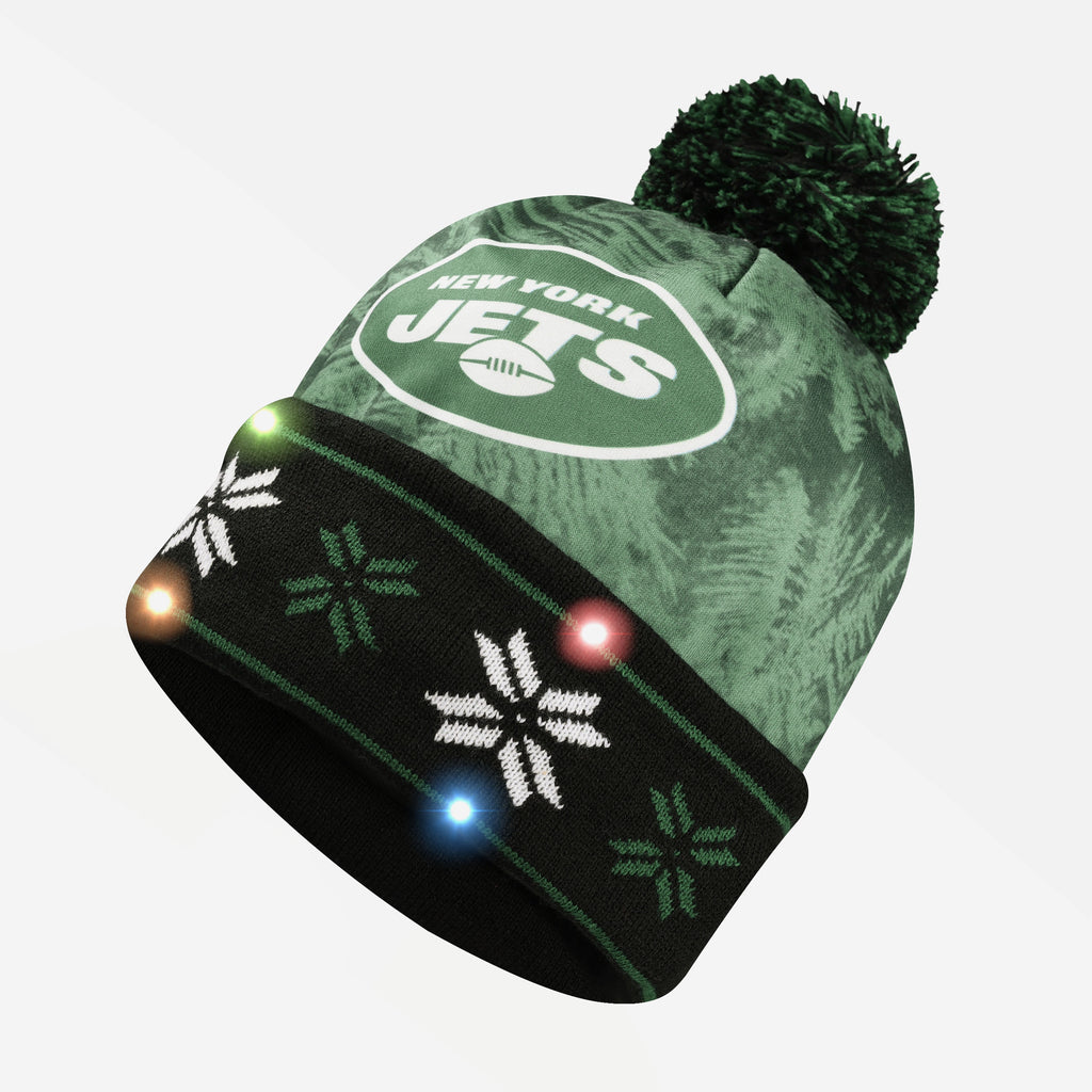 New York Jets Big Logo Light Up Beanie FOCO - FOCO.com