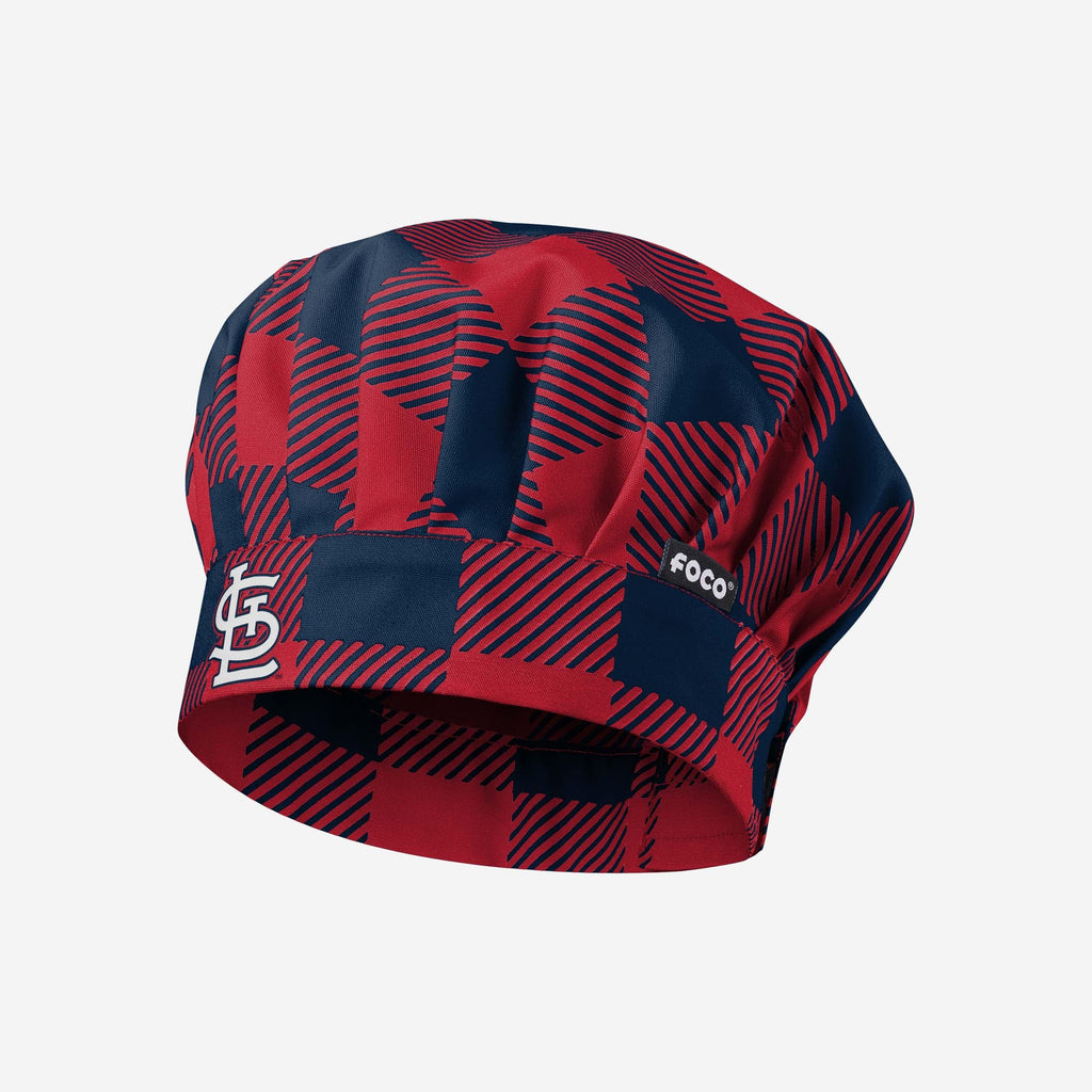 St Louis Cardinals Plaid Chef Hat FOCO - FOCO.com