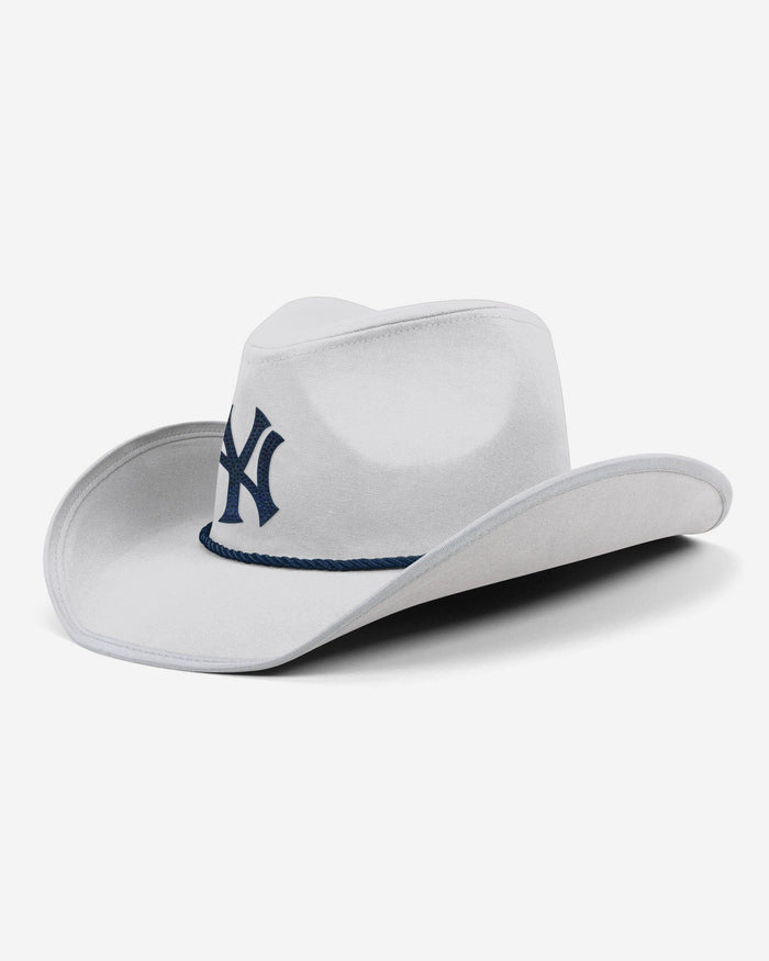 New York Yankees White Rhinestone Logo Cowboy Hat FOCO - FOCO.com