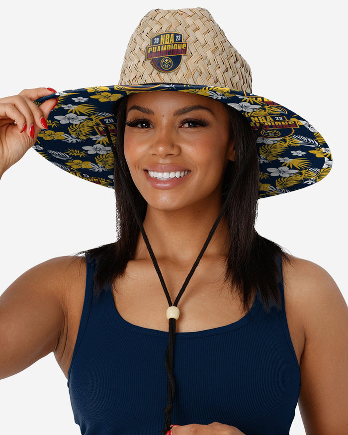 Denver Nuggets 2023 NBA Champions Straw Hat FOCO - FOCO.com