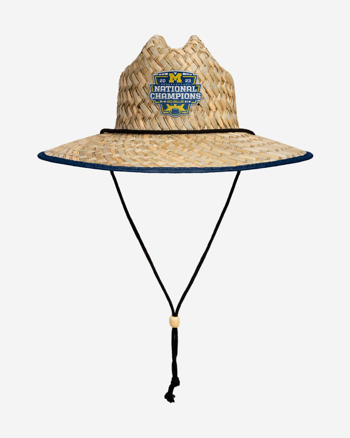 Michigan Wolverines 2023 Football National Champions Floral Straw Hat FOCO - FOCO.com