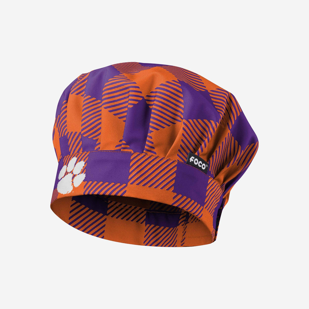 Clemson Tigers Plaid Chef Hat FOCO - FOCO.com