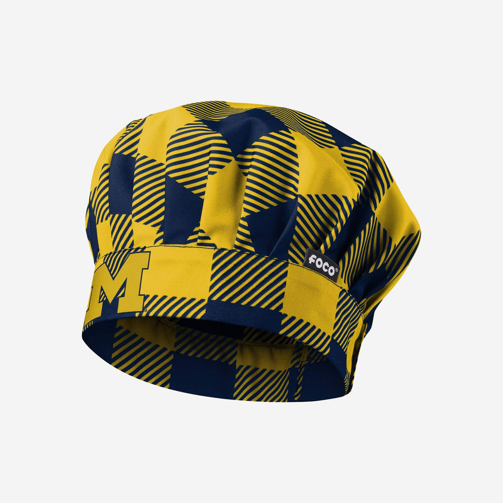 Michigan Wolverines Plaid Chef Hat FOCO - FOCO.com