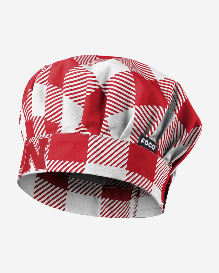 Nebraska Cornhuskers Plaid Chef Hat FOCO - FOCO.com