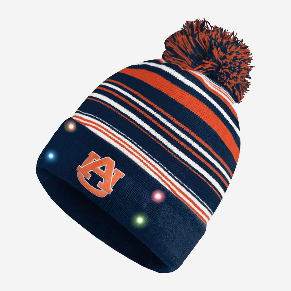 Auburn Tigers Horizontal Stripe Light Up Beanie FOCO - FOCO.com