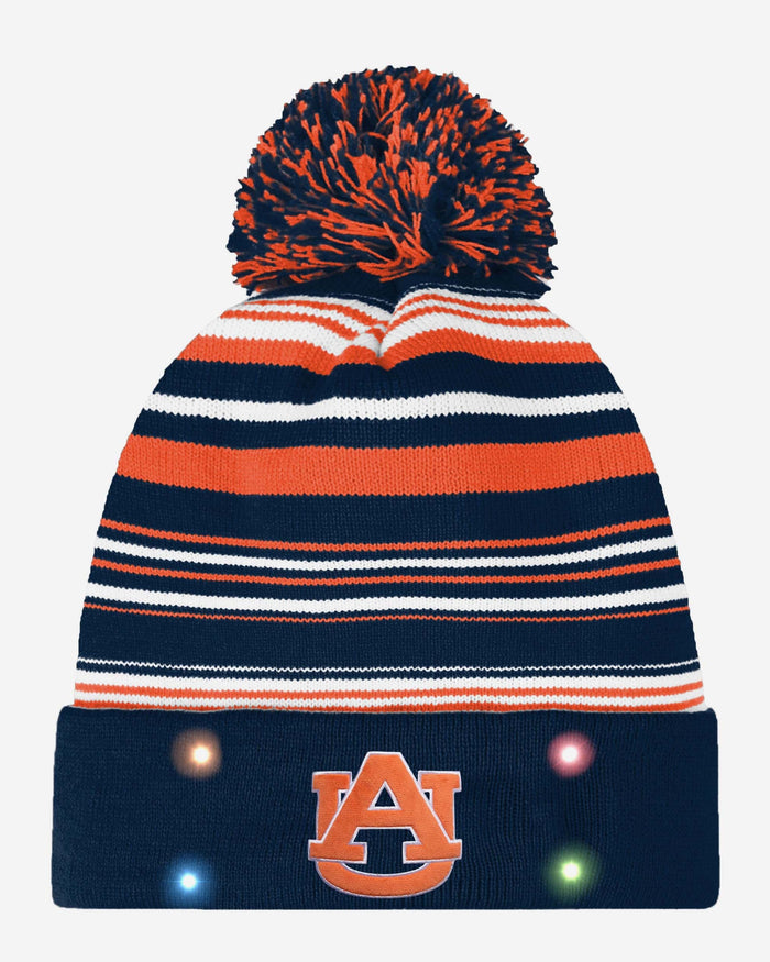 Auburn Tigers Horizontal Stripe Light Up Beanie FOCO - FOCO.com