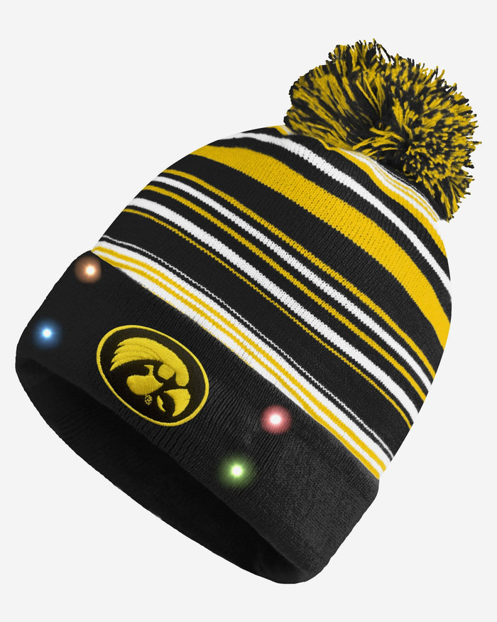 Iowa Hawkeyes Horizontal Stripe Light Up Beanie FOCO - FOCO.com