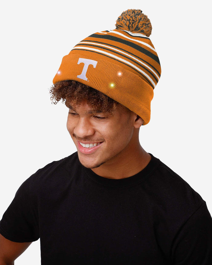 Tennessee Volunteers Horizontal Stripe Light Up Beanie FOCO - FOCO.com