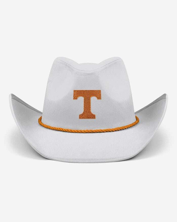 Tennessee Volunteers White Rhinestone Logo Cowboy Hat FOCO - FOCO.com
