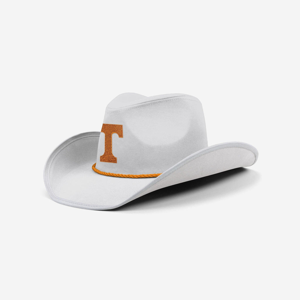 Tennessee Volunteers White Rhinestone Logo Cowboy Hat FOCO - FOCO.com