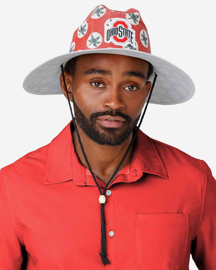 Ohio State Buckeyes Thematic Straw Hat FOCO - FOCO.com