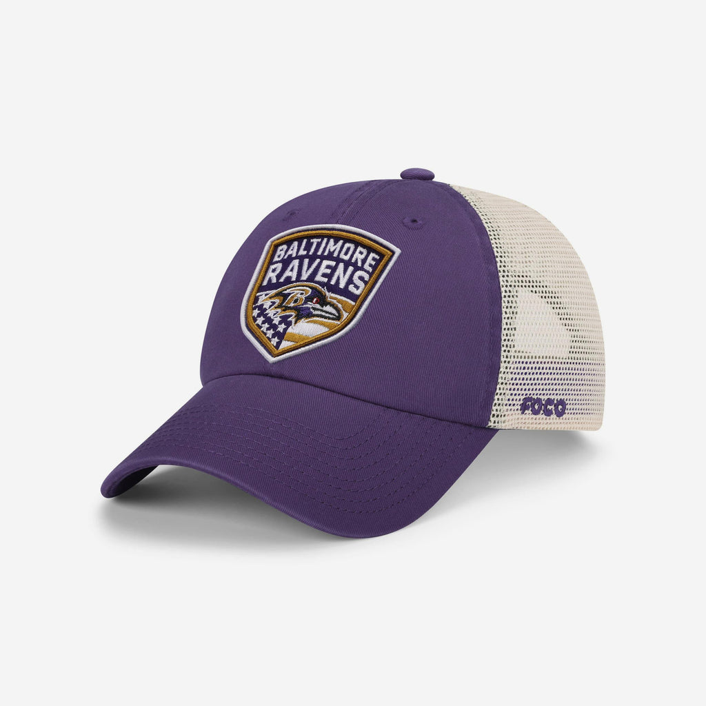Baltimore Ravens Americana Patch Casual Trucker Cap FOCO - FOCO.com