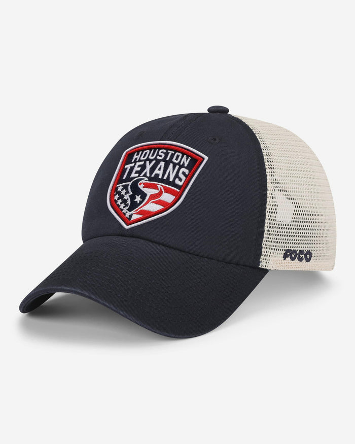 Houston Texans Americana Patch Casual Trucker Cap FOCO - FOCO.com