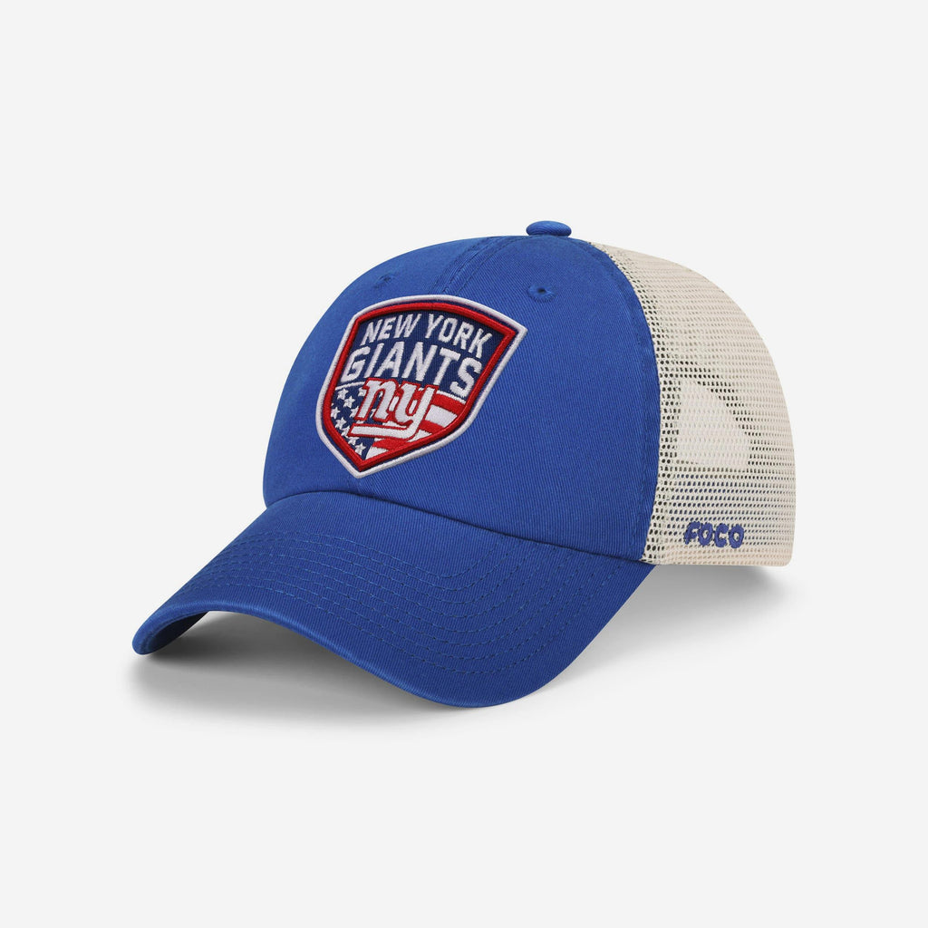 New York Giants Americana Patch Casual Trucker Cap FOCO - FOCO.com