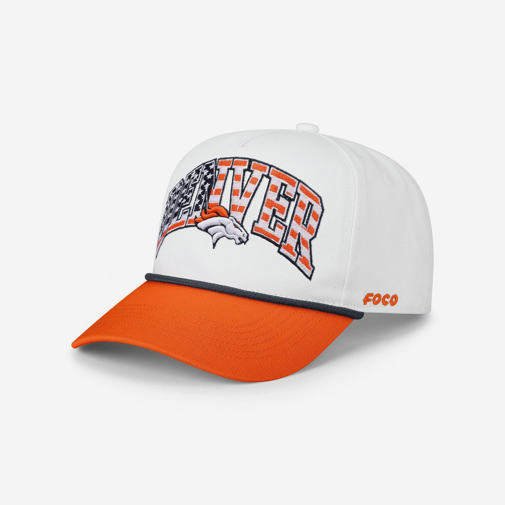Denver Broncos Americana Wordmark Marquee RF Cap FOCO - FOCO.com
