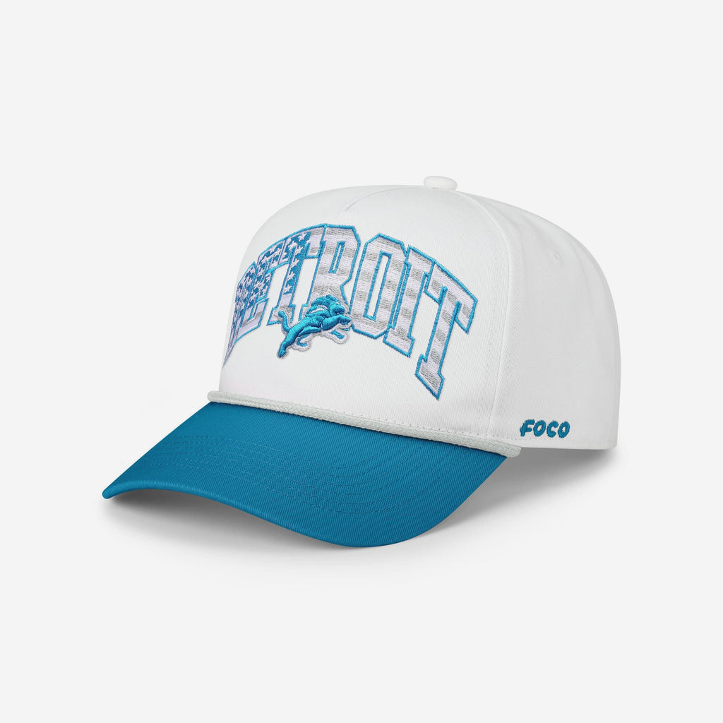 Detroit Lions Americana Wordmark Marquee RF Cap FOCO - FOCO.com