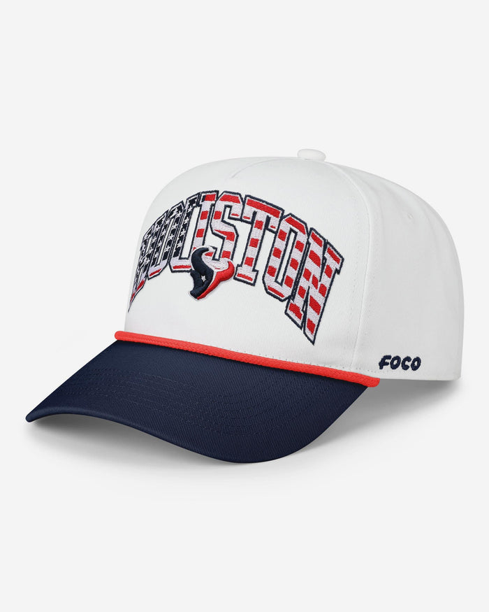 Houston Texans Americana Wordmark Marquee RF Cap FOCO - FOCO.com