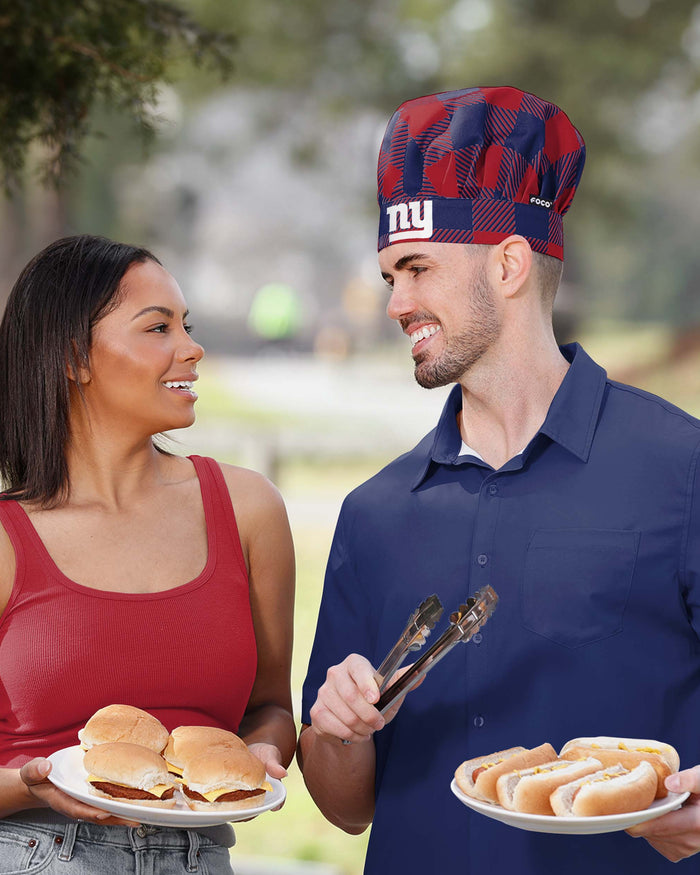 New York Giants Plaid Chef Hat FOCO - FOCO.com