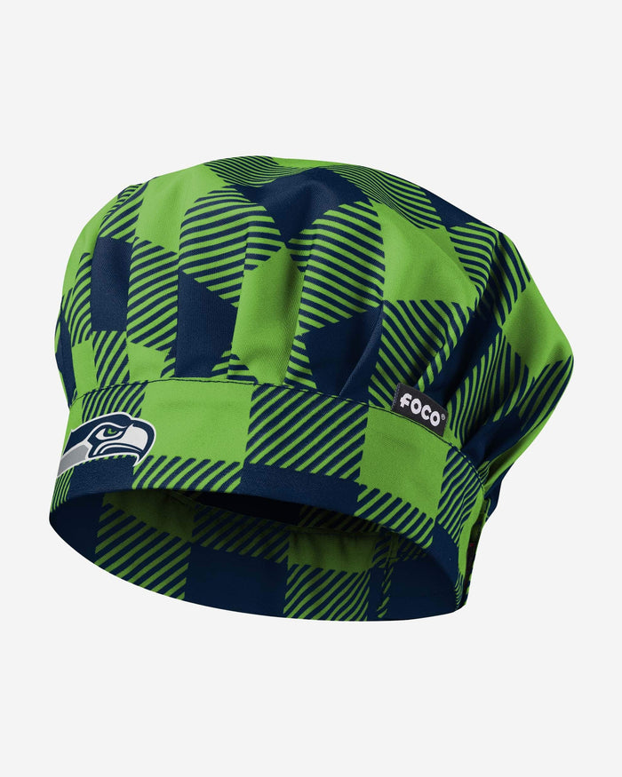 Seattle Seahawks Plaid Chef Hat FOCO - FOCO.com