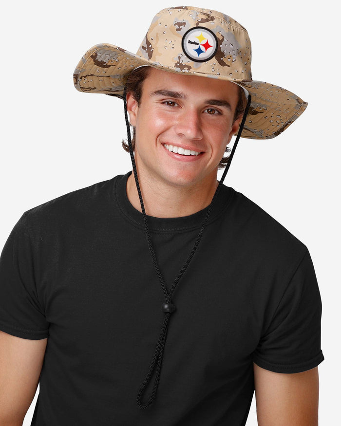 Pittsburgh Steelers Dark Desert Camo Boonie Hat FOCO - FOCO.com