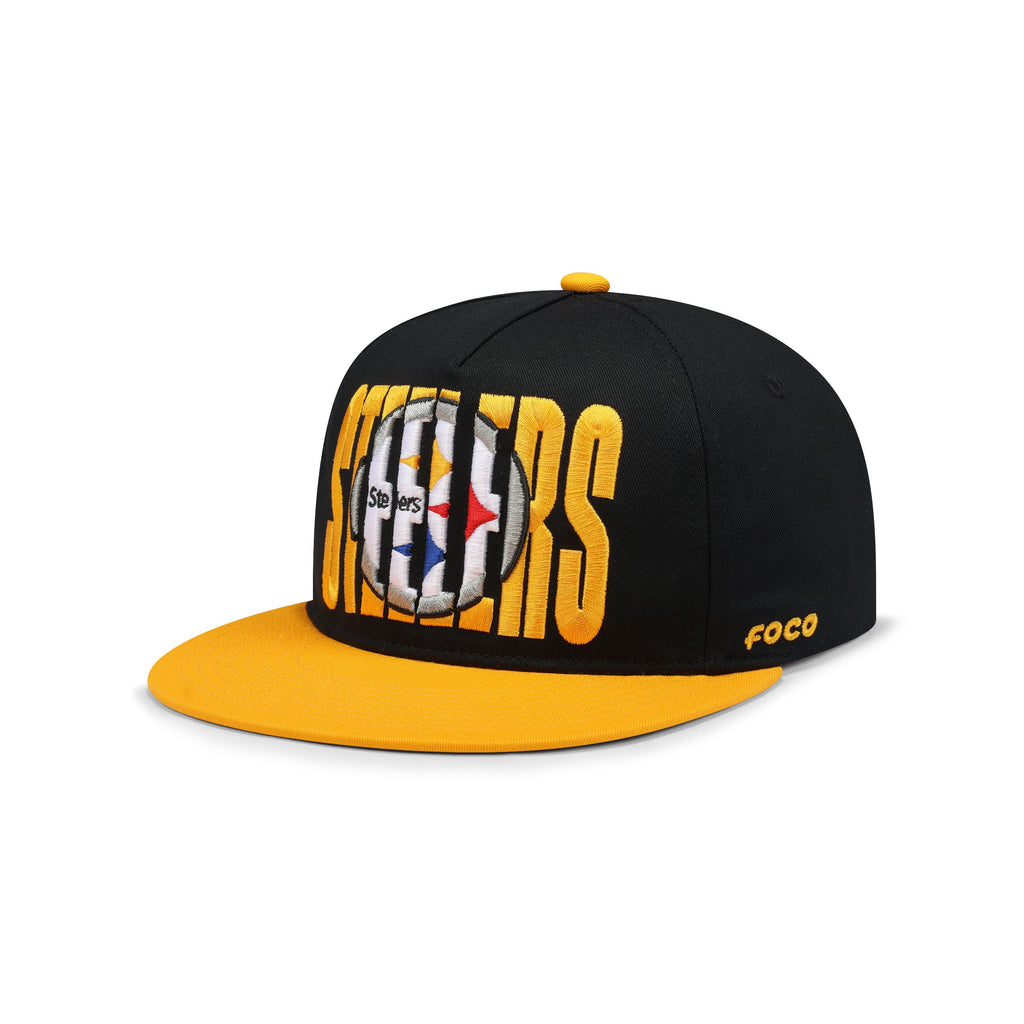 Pittsburgh Steelers Cut Logo Primetime RF Cap FOCO - FOCO.com