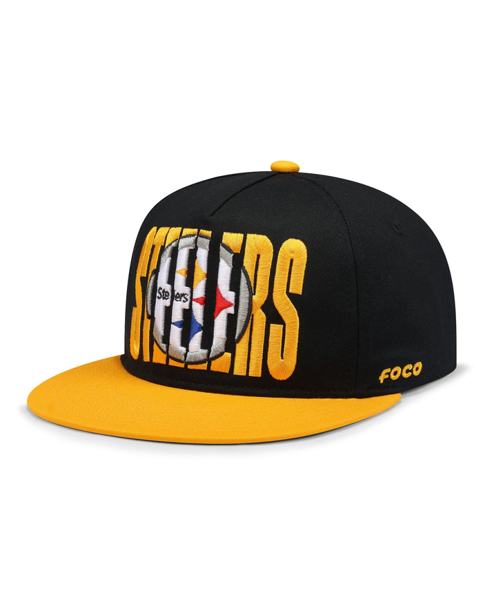 Pittsburgh Steelers Cut Logo Primetime RF Cap FOCO - FOCO.com