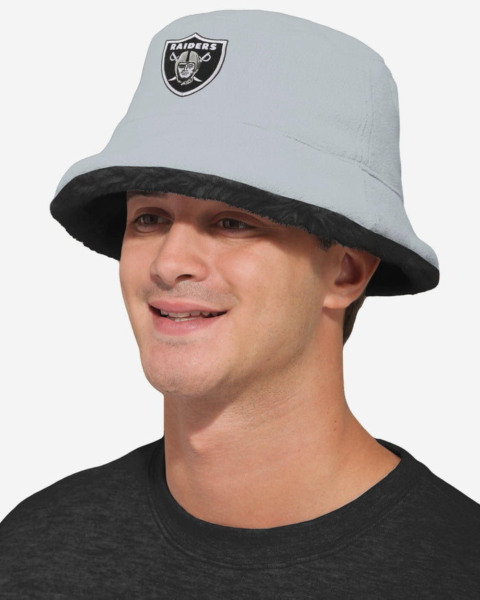 Las Vegas Raiders Reversible Faux Fur Bucket Hat FOCO - FOCO.com