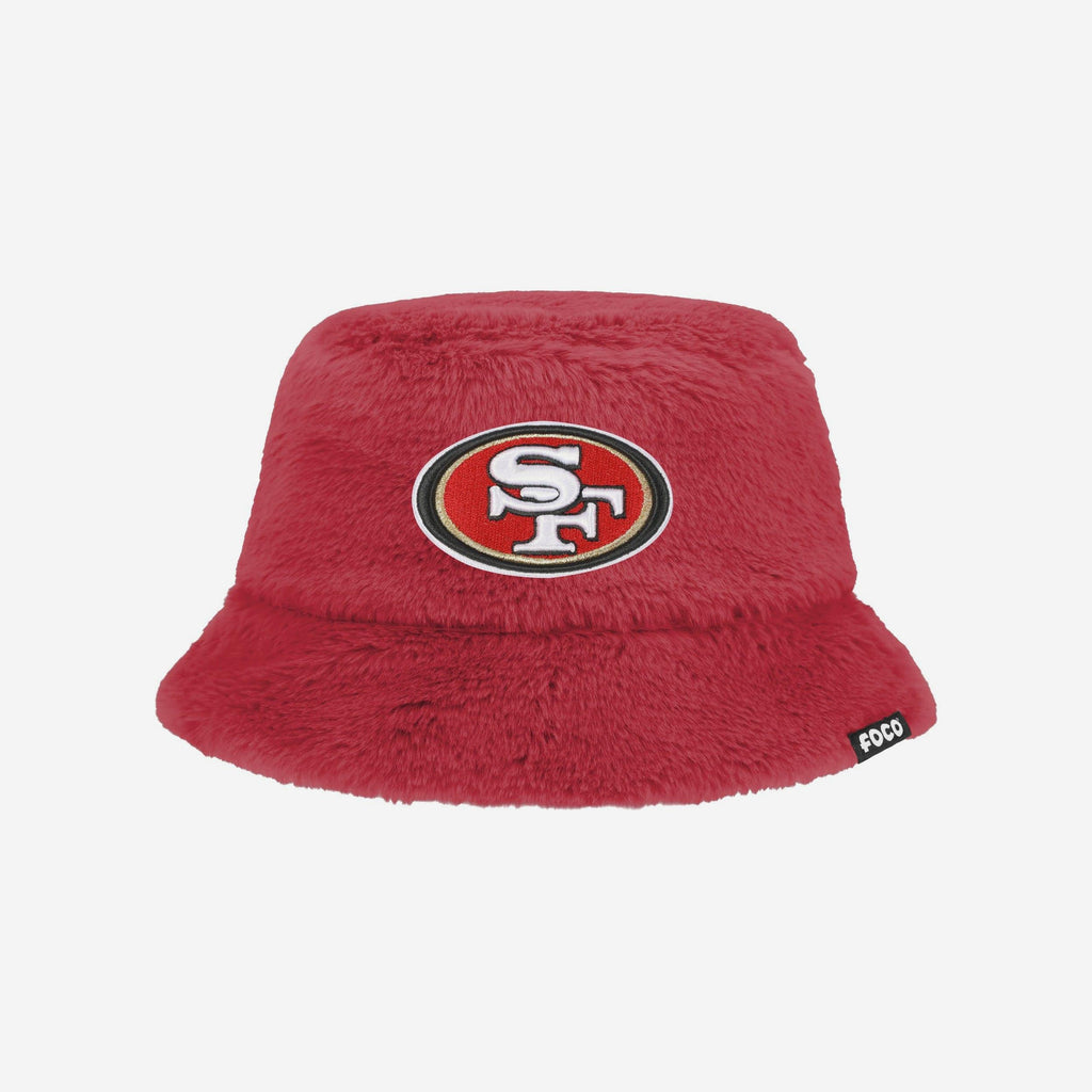 San Francisco 49ers Reversible Faux Fur Bucket Hat FOCO - FOCO.com