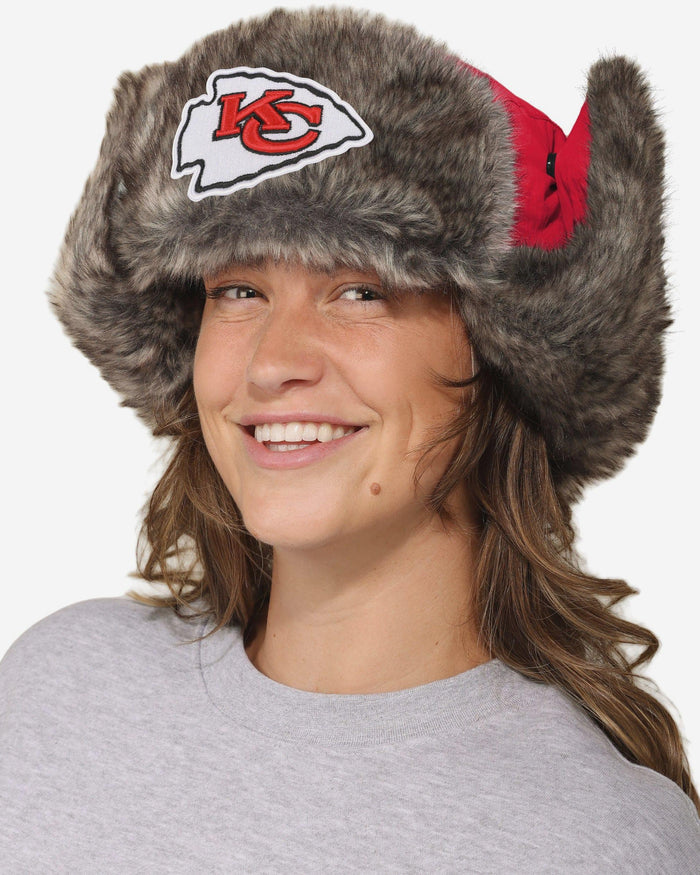 Kansas City Chiefs Faux Fur Trapper Hat FOCO - FOCO.com