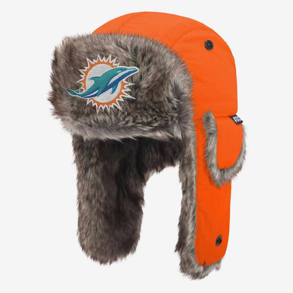 Miami Dolphins Faux Fur Trapper Hat FOCO - FOCO.com