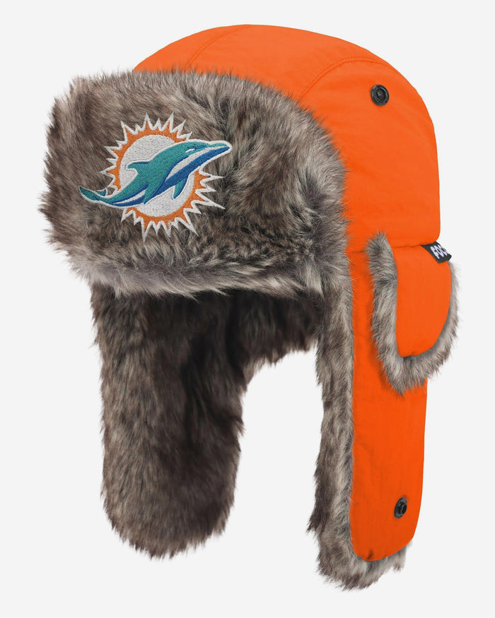 Miami Dolphins Faux Fur Trapper Hat FOCO - FOCO.com