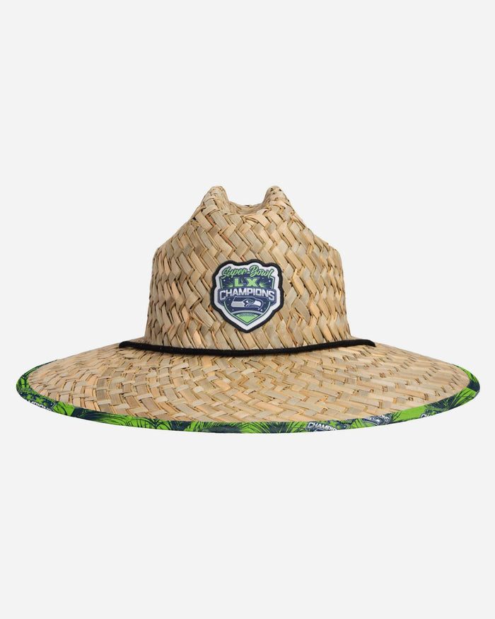 Seattle Seahawks Super Bowl LX Champions Straw Hat FOCO - FOCO.com