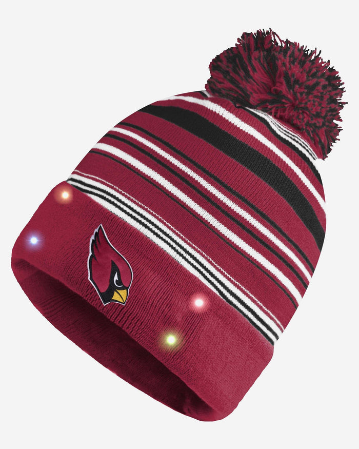 Arizona Cardinals Horizontal Stripe Light Up Beanie FOCO - FOCO.com