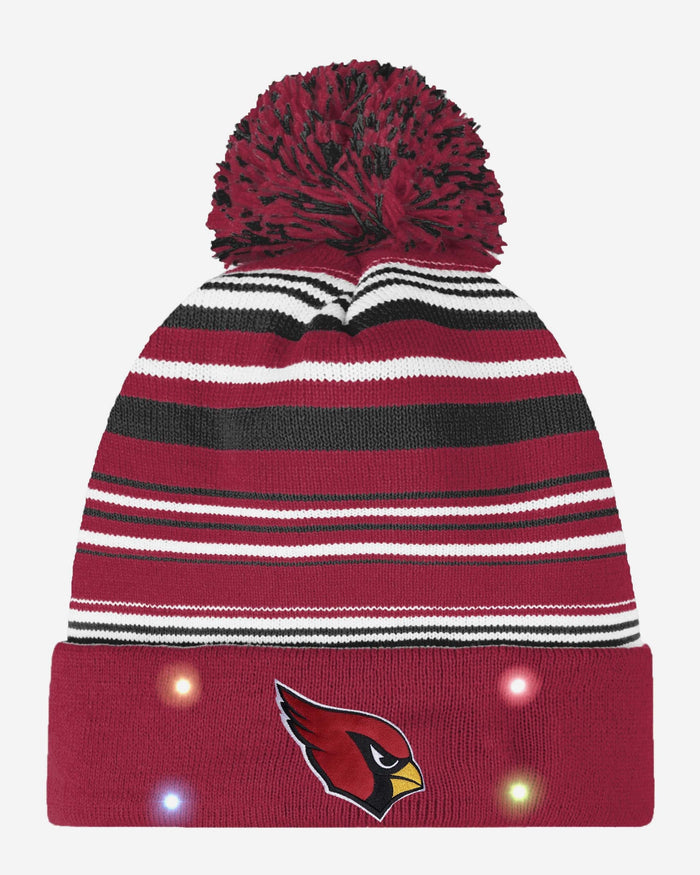 Arizona Cardinals Horizontal Stripe Light Up Beanie FOCO - FOCO.com