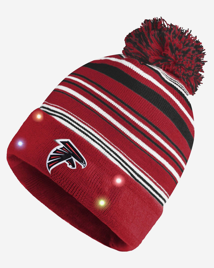 Atlanta Falcons Horizontal Stripe Light Up Beanie FOCO - FOCO.com