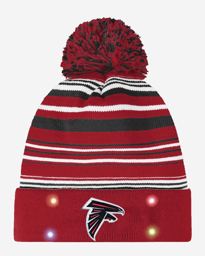 Atlanta Falcons Horizontal Stripe Light Up Beanie FOCO - FOCO.com