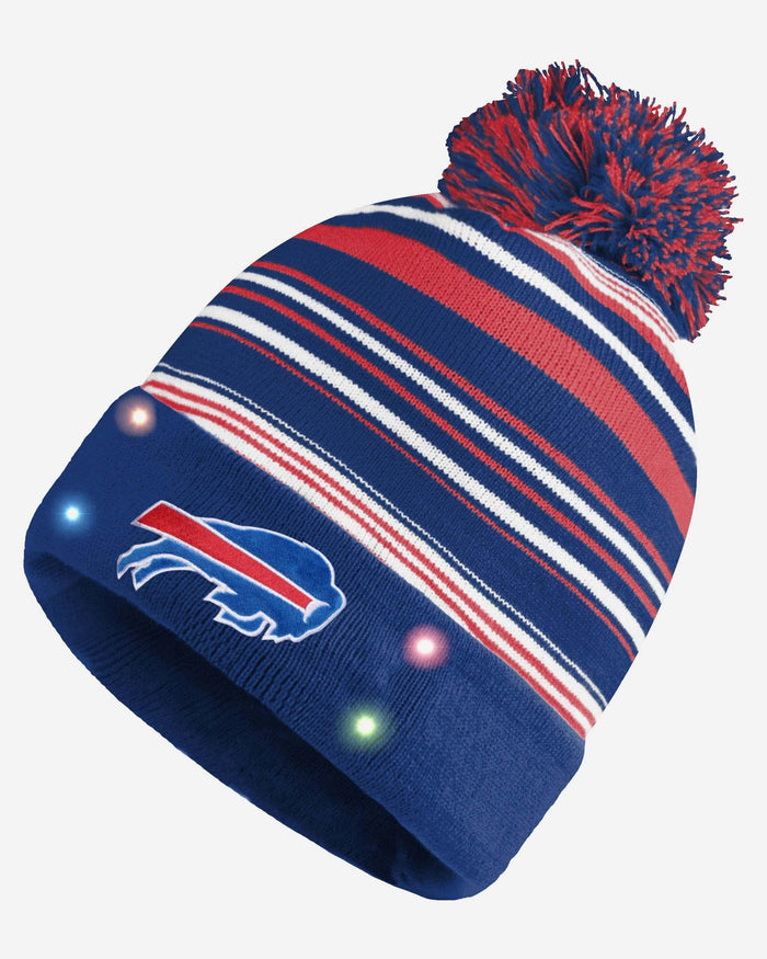 Buffalo Bills Horizontal Stripe Light Up Beanie FOCO - FOCO.com